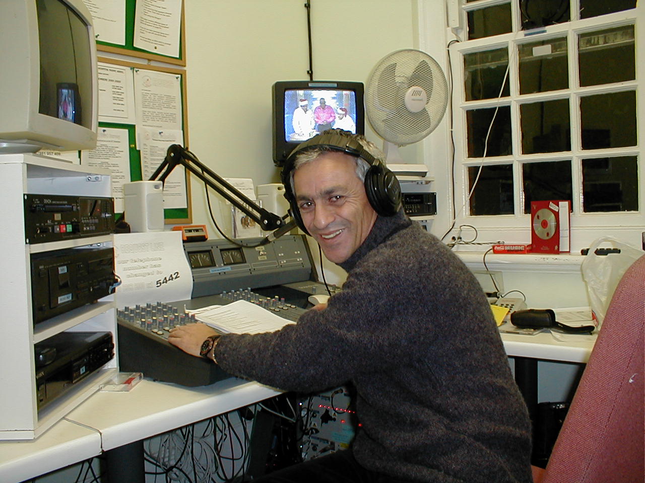 Martin Levin in the radio studio